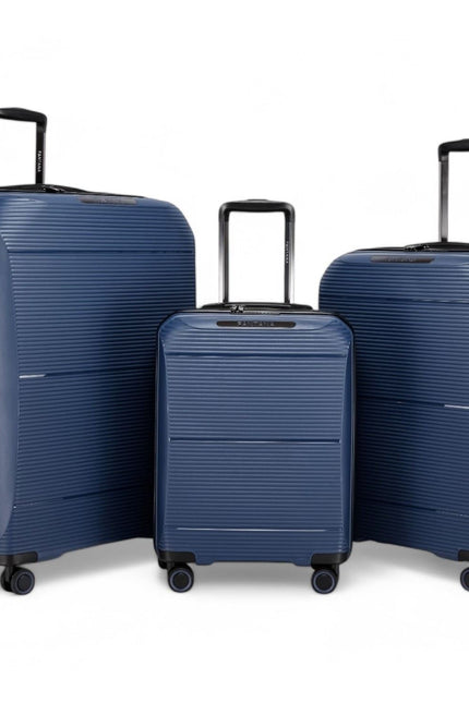 Abiko Set of 3 Hard Shell Suitcase in Navy