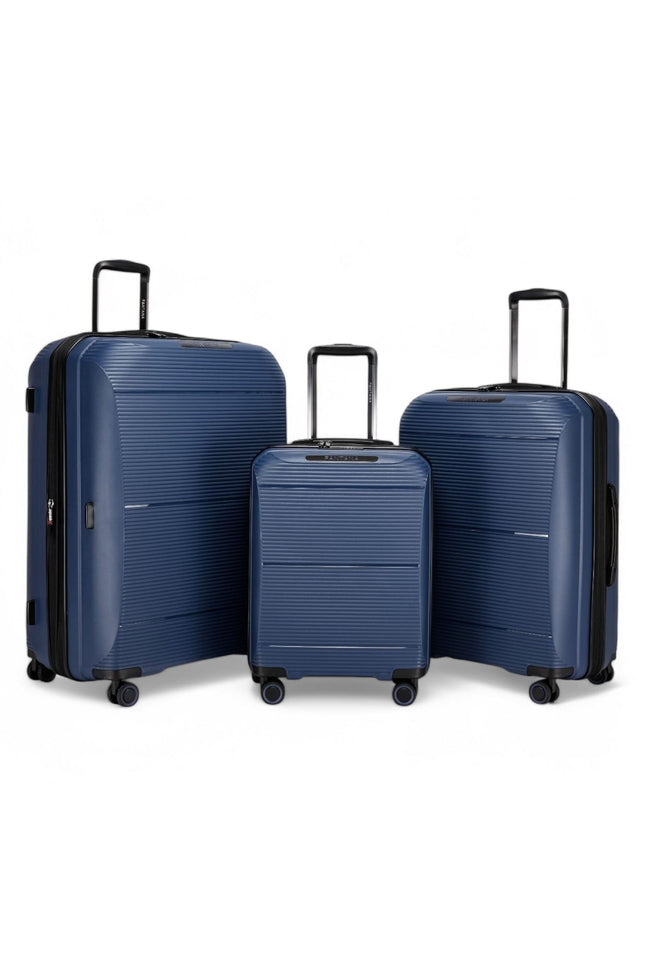 Abiko Set of 3 Hard Shell Suitcase in Navy
