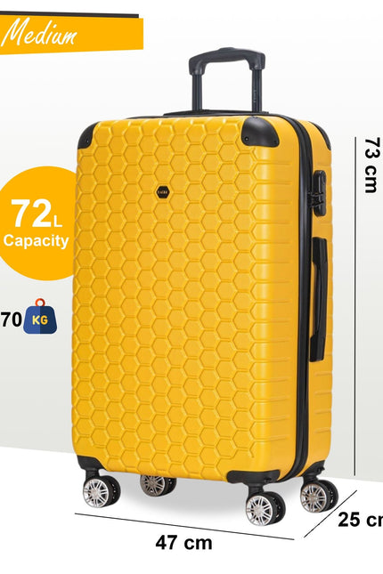 Noda Medium Hard Shell Suitcase in Yellow
