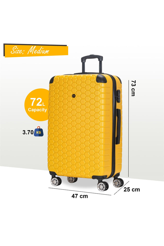 Noda Medium Hard Shell Suitcase in Yellow