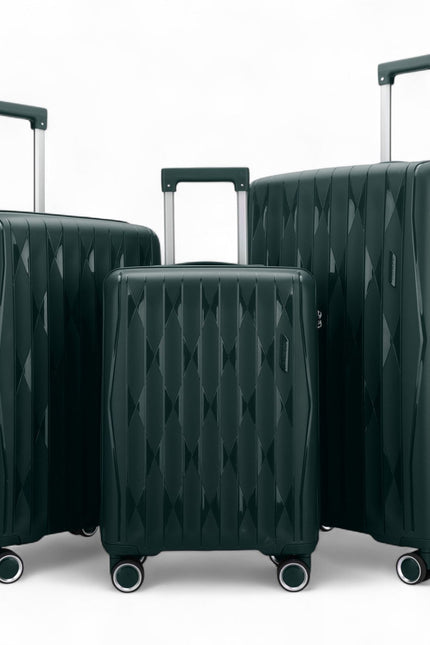 Burnaby Set of 3 Hard Shell Suitcase in Green