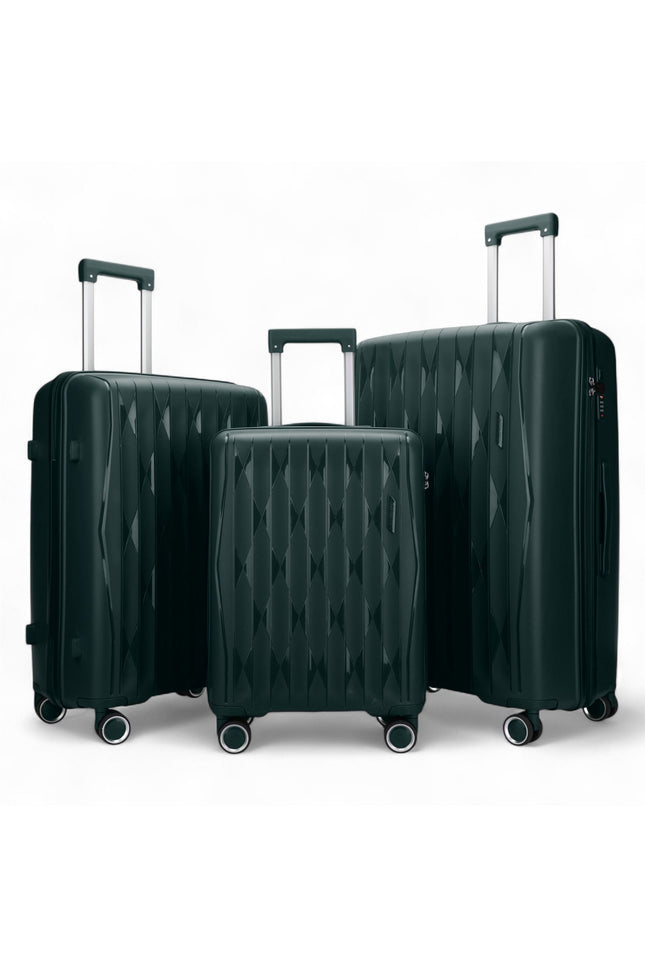 Burnaby Set of 3 Hard Shell Suitcase in Green