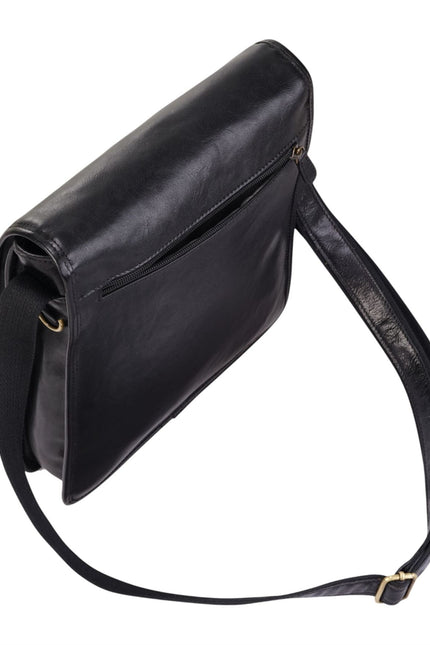 Leather Vintage Black Messenger Shoulder Crossbody Travel Business Bag - Ranger