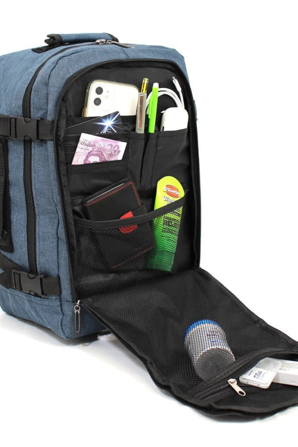 Rucksack Backpack 40x20 x25 cm Underseat Travel Cabin Bag for Easy Jet, Ryanair navy
