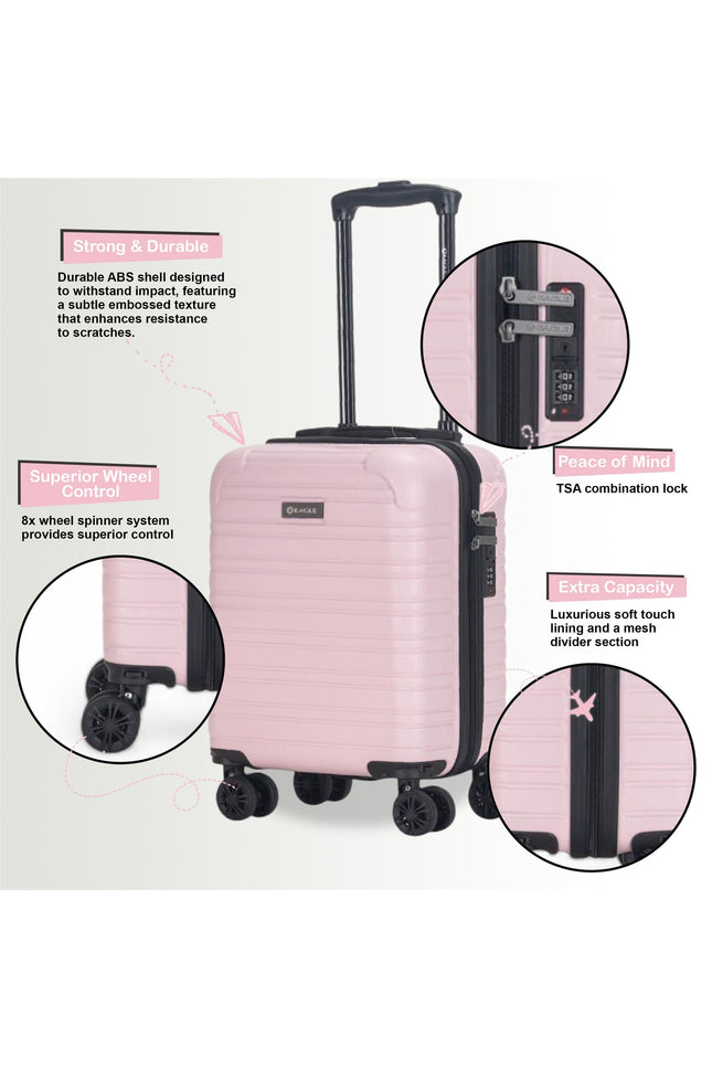 Koga Underseat Hard Shell Suitcase in Pink