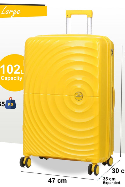 Balranald Large Hard Shell Suitcase in Yellow
