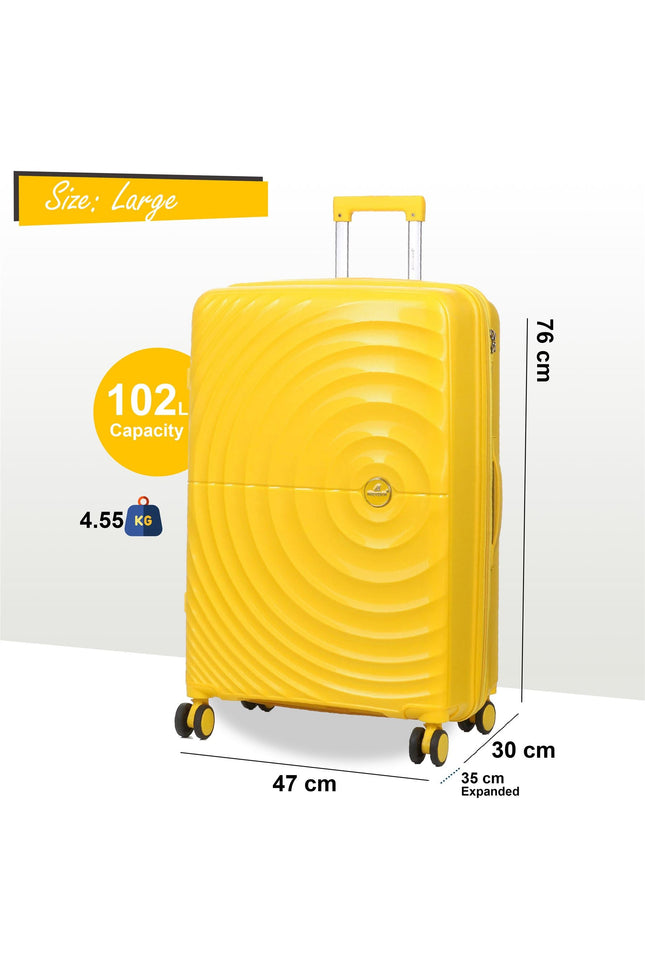 Balranald Large Hard Shell Suitcase in Yellow