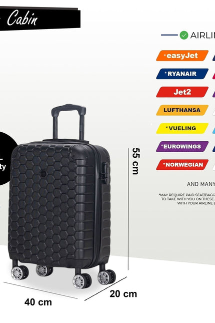 Noda Cabin Hard Shell Suitcase in Black