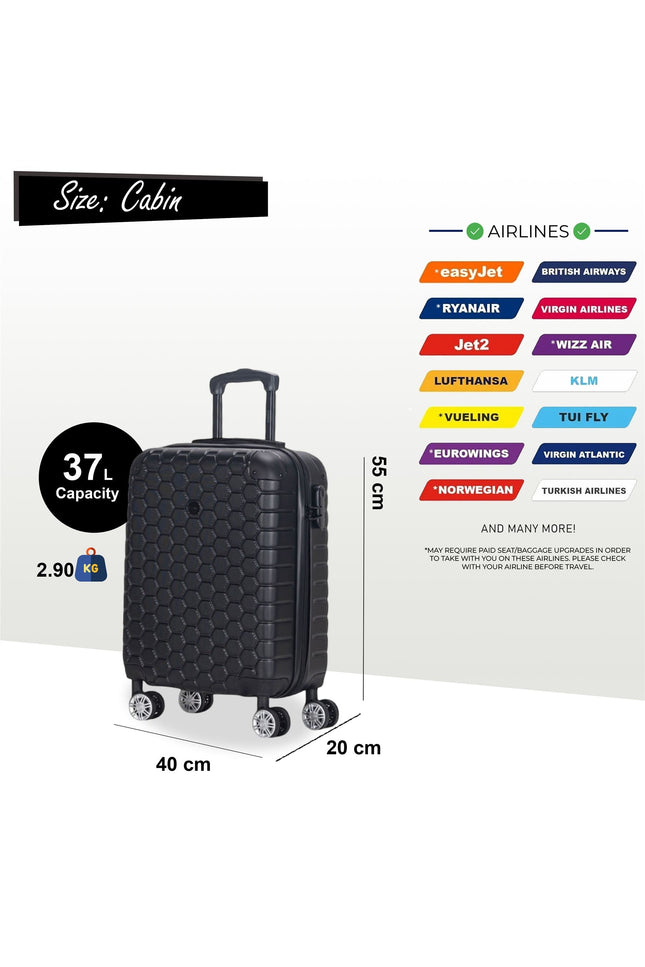 Noda Cabin Hard Shell Suitcase in Black