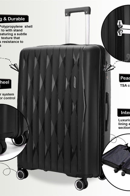 Burnaby Cabin Hard Shell Suitcase in Black