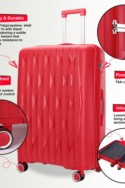 Burnaby Cabin Hard Shell Suitcase in Red