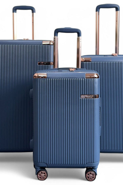 Cowra Set of 3 Hard Shell Suitcase in Navy Blue