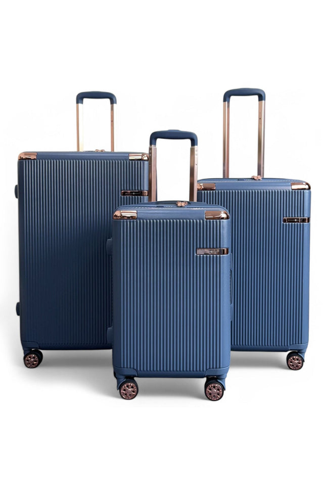 Cowra Set of 3 Hard Shell Suitcase in Navy Blue