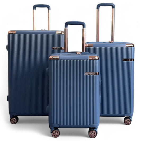 Cowra Set of 3 Hard Shell Suitcase in Navy Blue