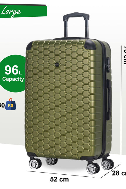 Noda Large Hard Shell Suitcase in Green