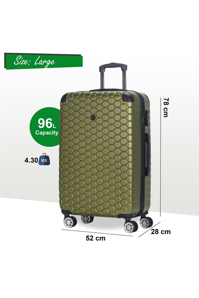 Noda Large Hard Shell Suitcase in Green