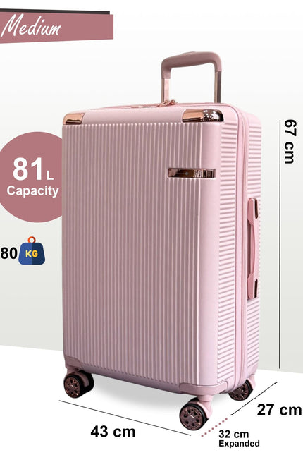 Cowra Medium Hard Shell Suitcase in Rose Gold