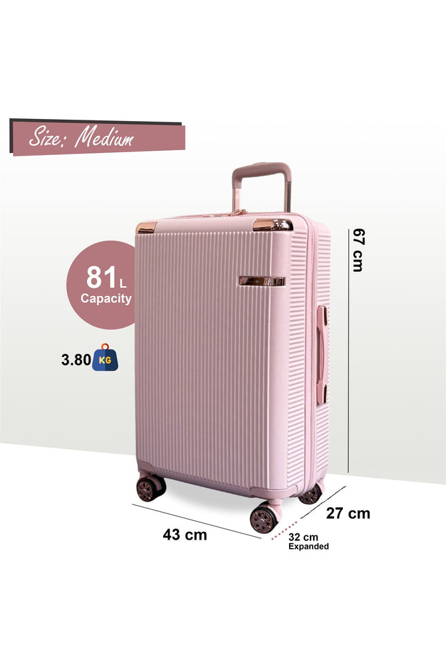 Cowra Medium Hard Shell Suitcase in Rose Gold