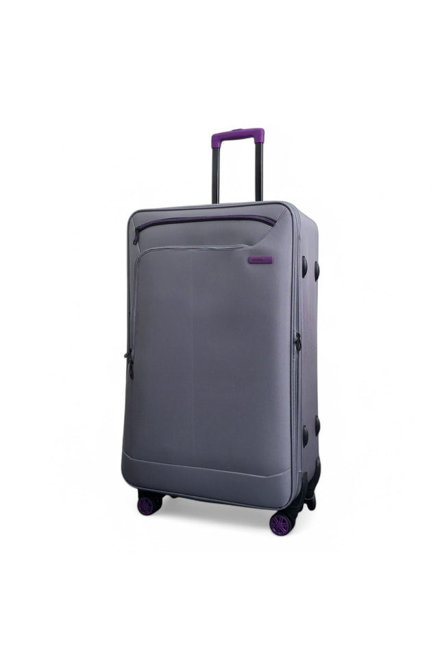 Handa Large Soft Shell Suitcase in Grey