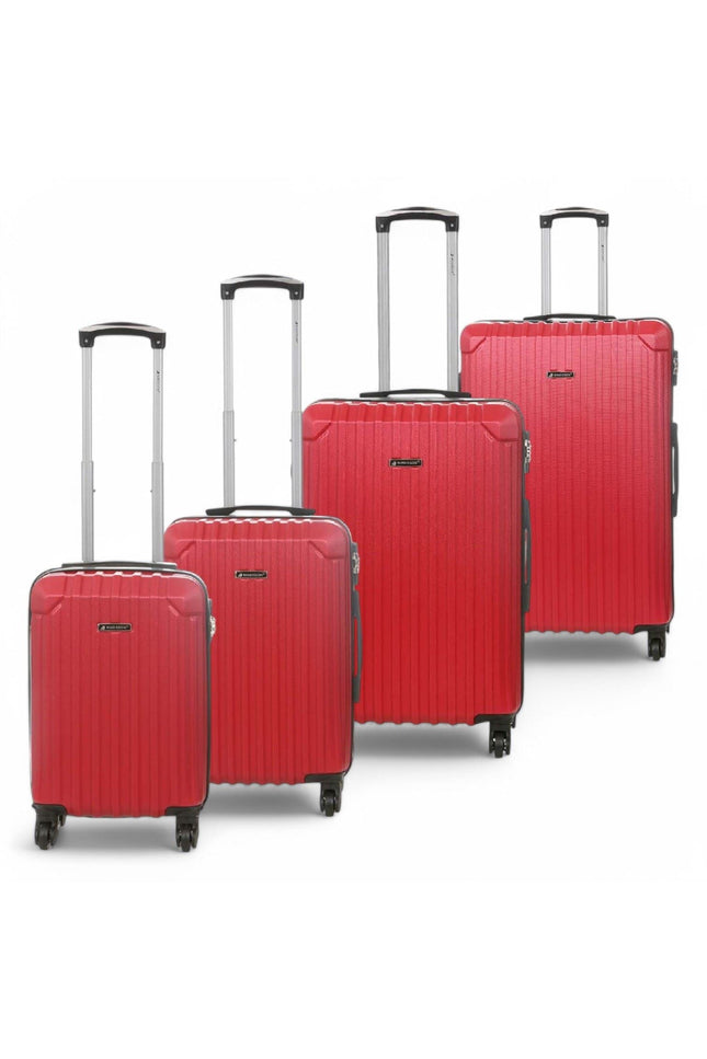 Corowa Set of 4 Hard Shell Suitcase in Red