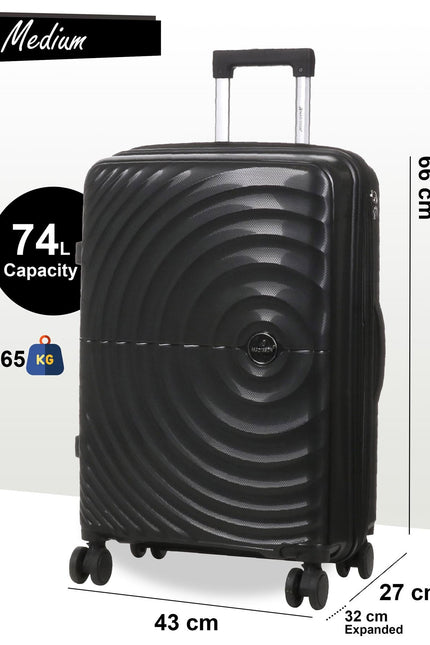 Balranald Medium Hard Shell Suitcase in Black