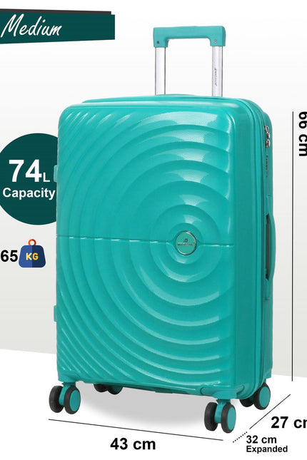 Balranald Medium Hard Shell Suitcase in Aqua Blue