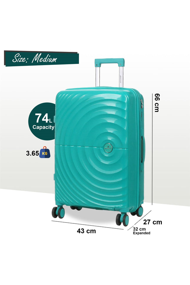 Balranald Medium Hard Shell Suitcase in Aqua Blue