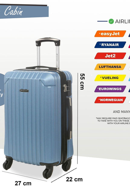Corowa Cabin Hard Shell Suitcase in Blue