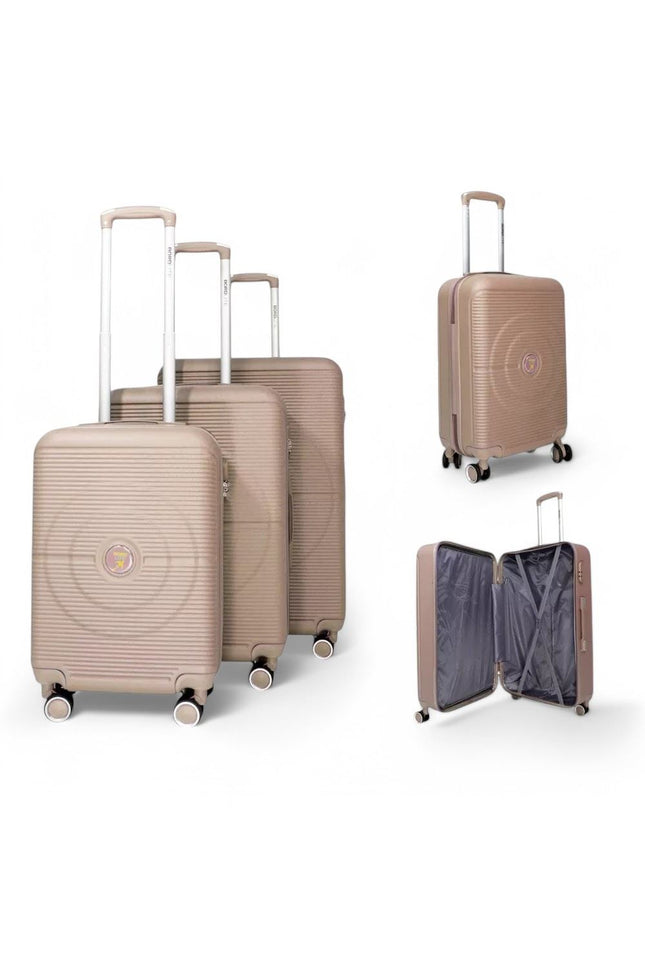 Seto Set of 3 Hard Shell Suitcase in Gold
