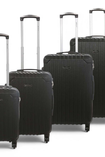 Corowa Set of 4 Hard Shell Suitcase in Black