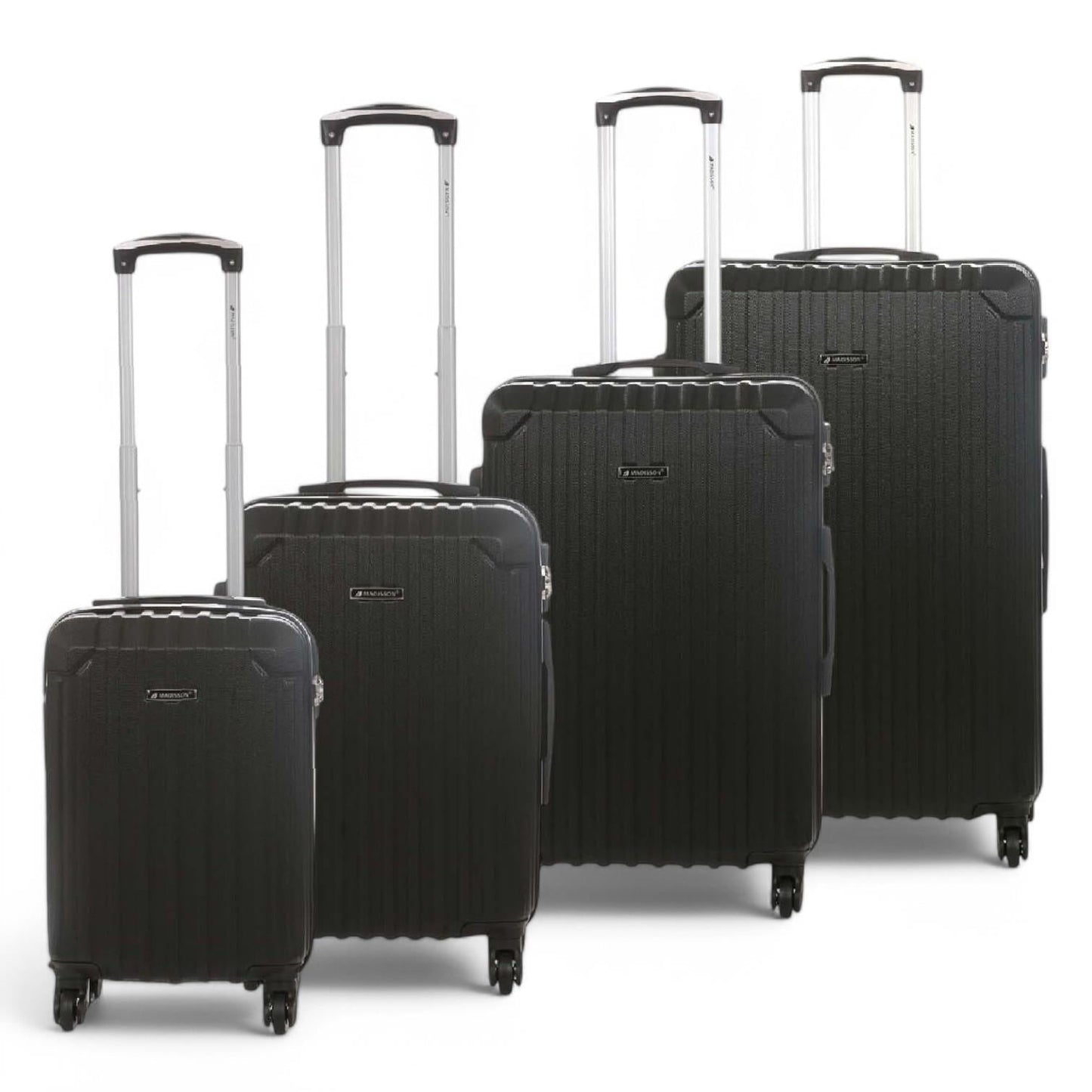 Corowa Set of 4 Hard Shell Suitcase in Black