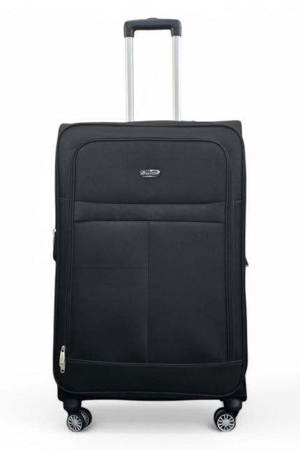 Forbes Large Soft Shell Suitcase in Black