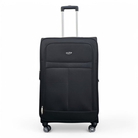Forbes Large Soft Shell Suitcase in Black