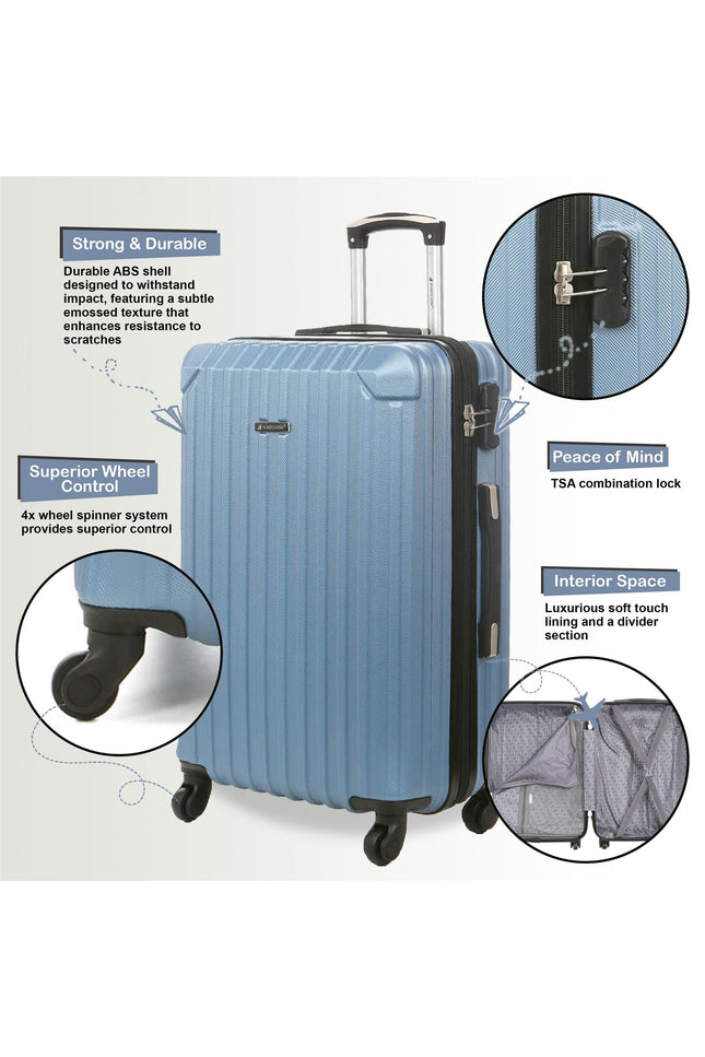 Corowa Cabin Hard Shell Suitcase in Blue