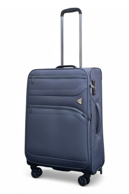 Corby Medium Soft Shell Suitcase in Grey