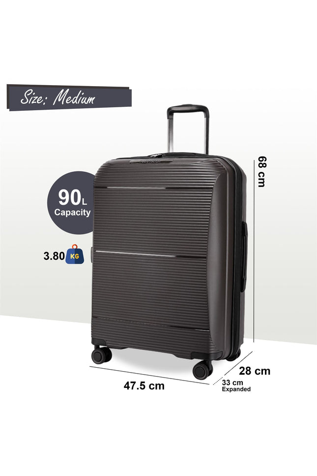 Abiko Medium Hard Shell Suitcase in Grey