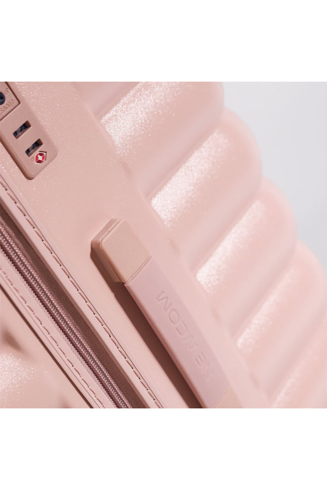 Hard Shell Cabin 37 x 22 x 55 cm Pink TSA Secure Luggage Suitcase Suitable for Easyjet, Ryanair