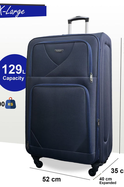 Nagoya X-Large Soft Shell Suitcase in Navy