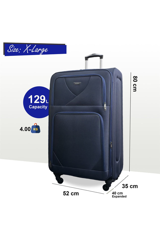 Nagoya X-Large Soft Shell Suitcase in Navy