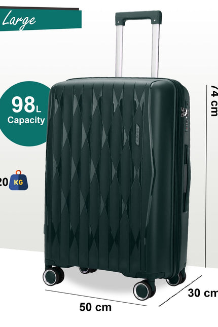 Burnaby Large Hard Shell Suitcase in Green