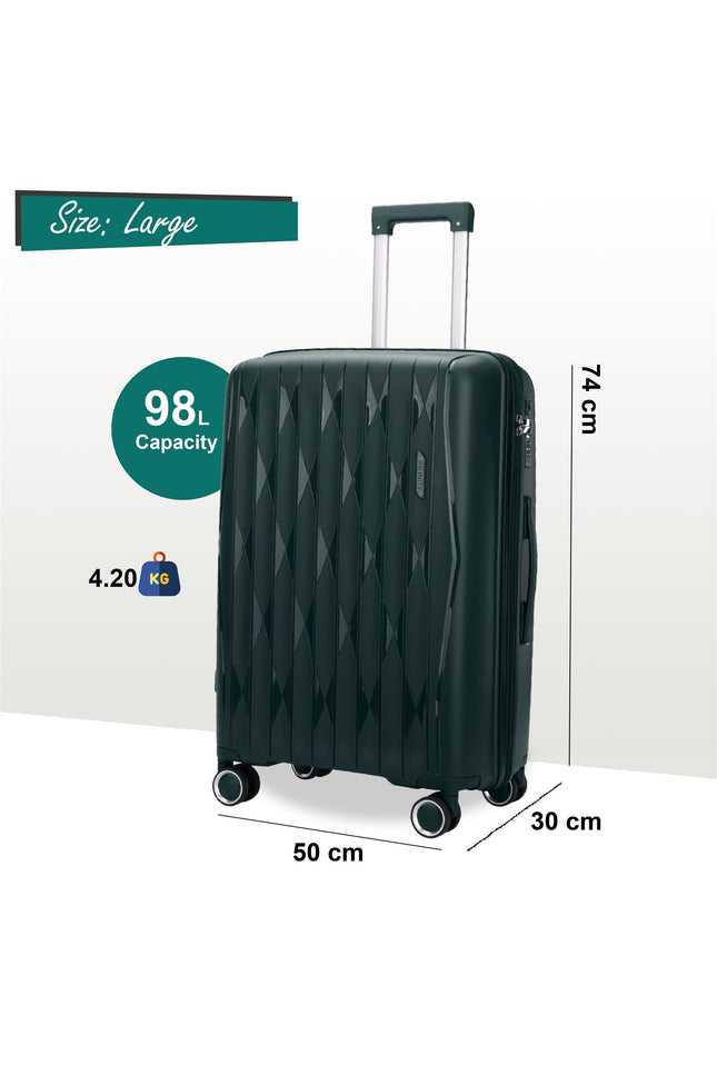 Burnaby Large Hard Shell Suitcase in Green