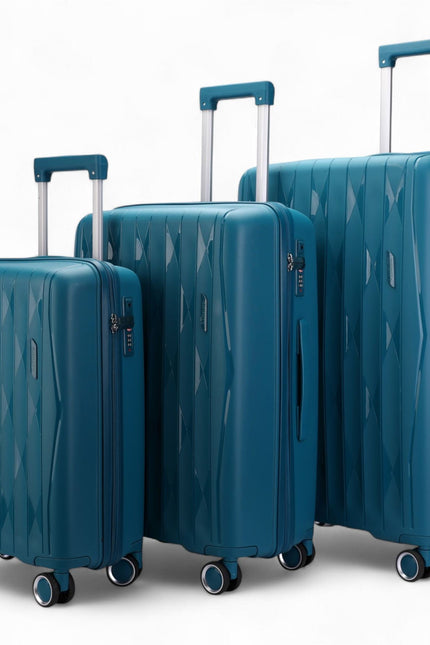 Burnaby Set of 3 Hard Shell Suitcase in Teal Blue
