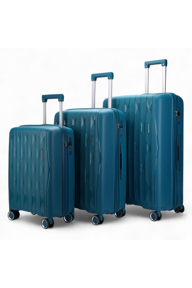Burnaby Set of 3 Hard Shell Suitcase in Teal Blue