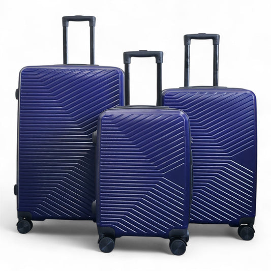 Junee Set of 3 Hard Shell Suitcase in Navy Blue