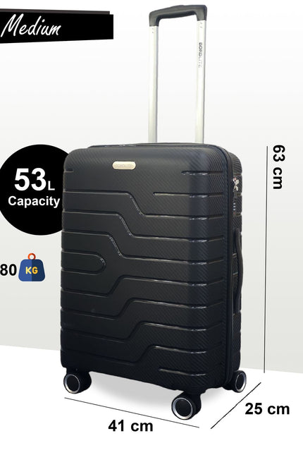 Kariya Medium Hard Shell Suitcase in Black