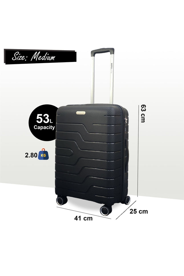 Kariya Medium Hard Shell Suitcase in Black