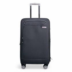 Handa Medium Soft Shell Suitcase in Black