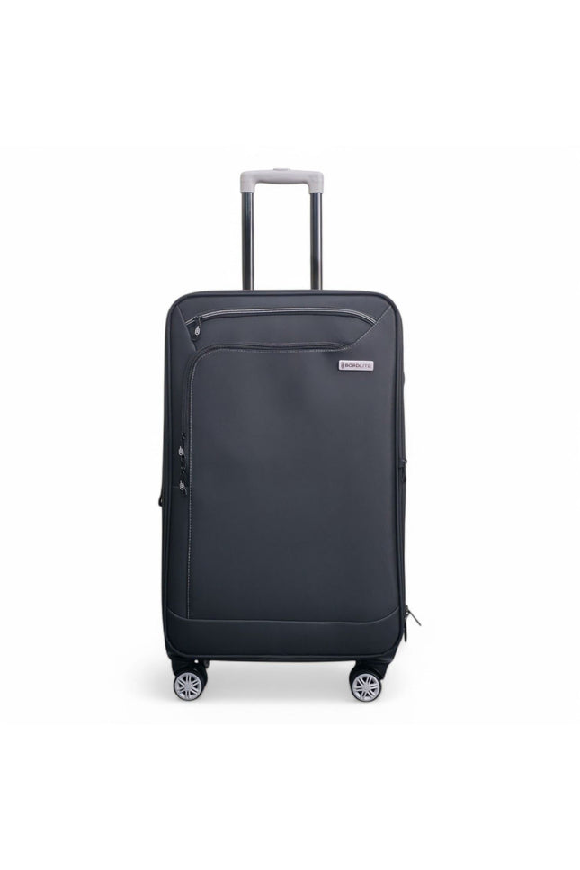 Handa Medium Soft Shell Suitcase in Black