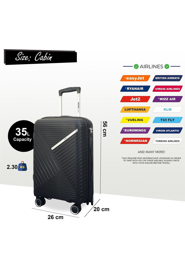 Chita Cabin Hard Shell Suitcase in Black