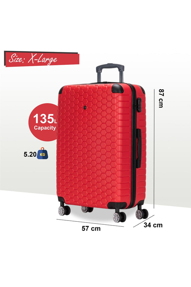 Noda X-Large Hard Shell Suitcase in Red